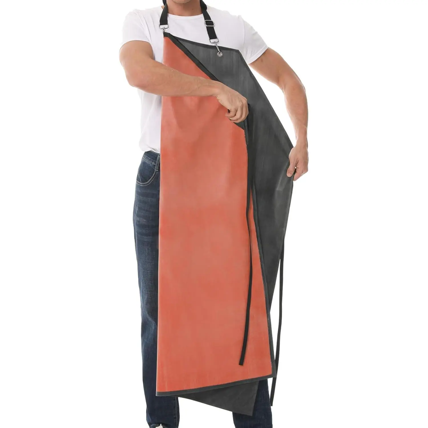 Thick Rubber Waterproof Apron, Adjustable Heavy Duty Dishwashing Apron, Work Apron For Cooking, Cleaning Fish, Gardening, Lab Work, Butcher And Dog Grooming