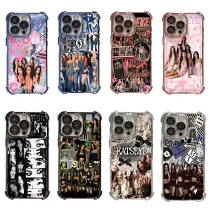 Fashion Katseye Y2K INS Colorful Style Shockproof Phone Case for IPhone 11 12 13 14 15 16 17 Pro Max Plus Air Holiday Gift Protection