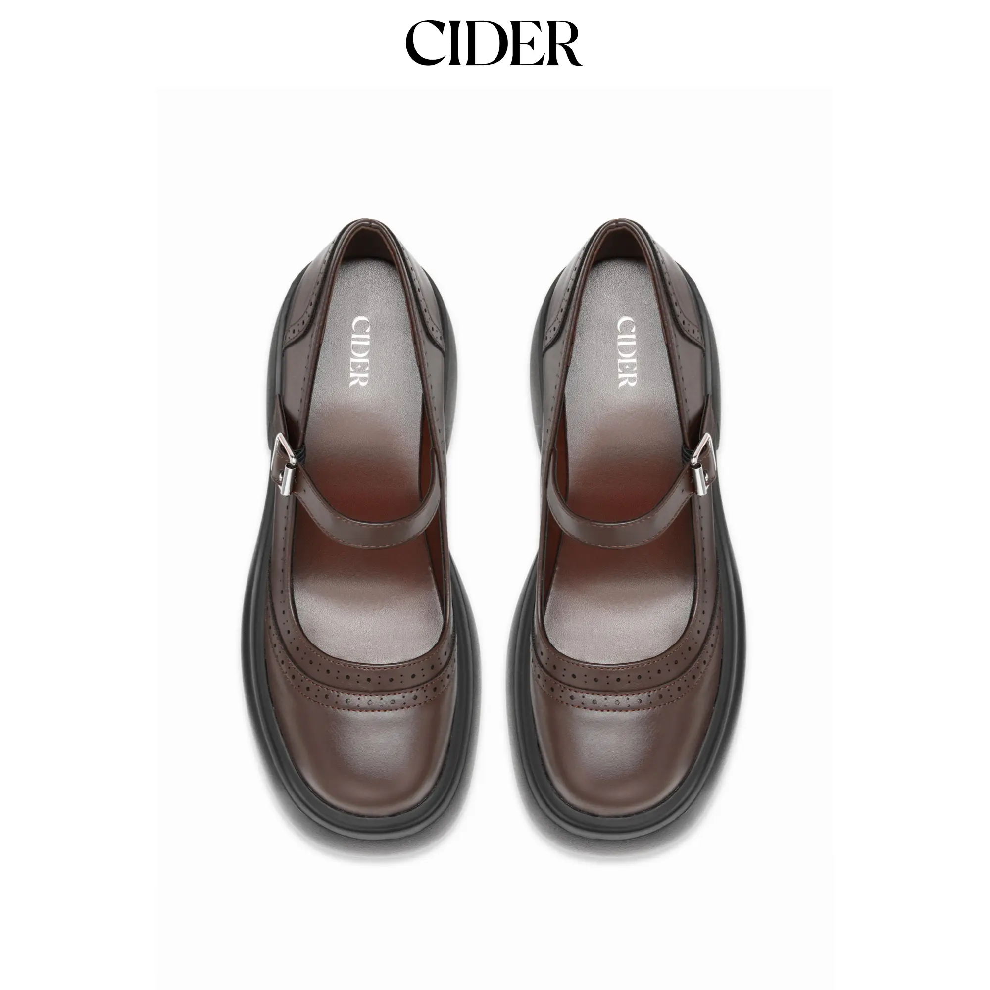 Cider CHUNKY HEELED BUCKLE LOAFERS SohoChic Cider CHUNKY HEELED BUCKLE LOAFERS SohoChic