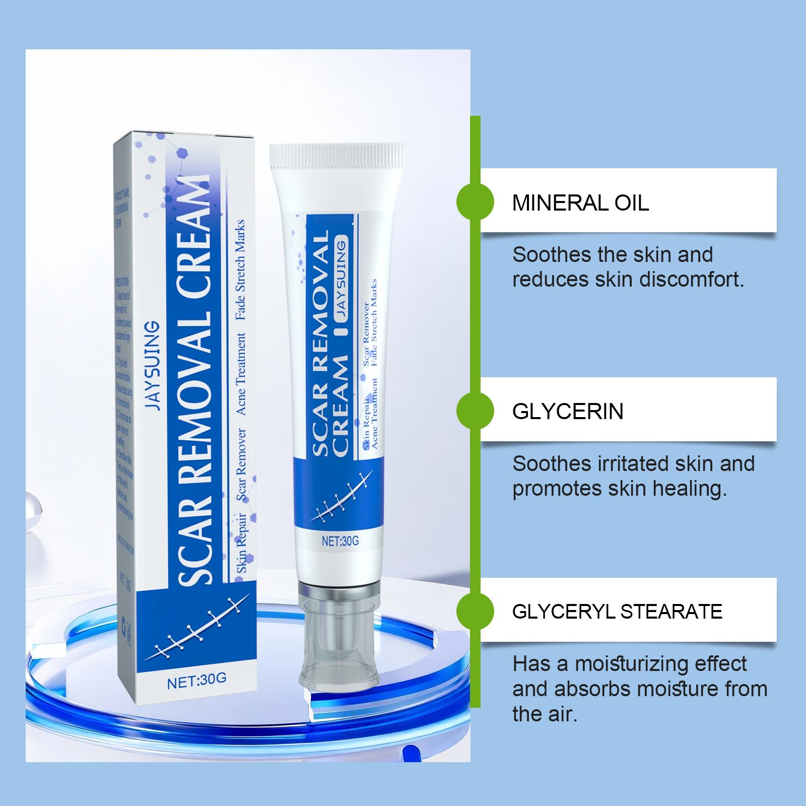 Advanced Silicone Scar Cream - Improves Appearance of Scars, Smooths & Hydrates Skin, Gentle Formula for Old & New Scars 30g