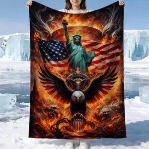 250th anniversary printed pattern summer cool blanket in the United States, suitable for all seasons, suitable for beds, sofas, cars, room decorations, and gifts, suitable for children or adults