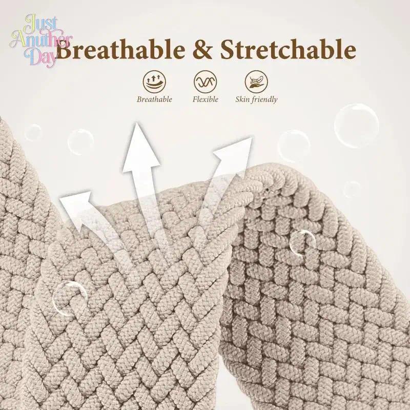 Braided Elastic Apple Watch Band – Stretch Comfortable Strap Compatible with Series & Ultra (40–49mm)