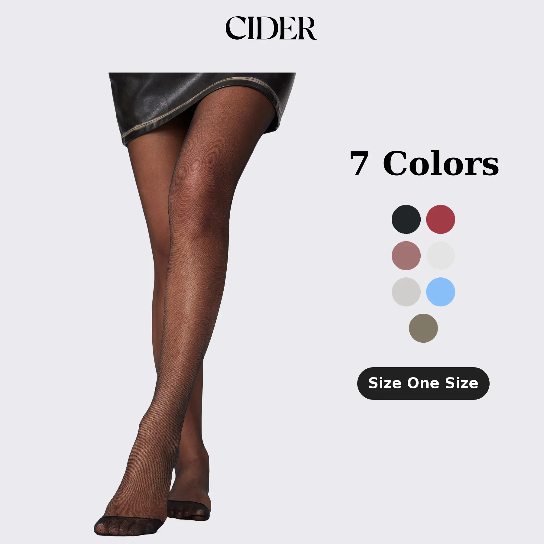 Cider [2 colors, One Size] Solid Tights