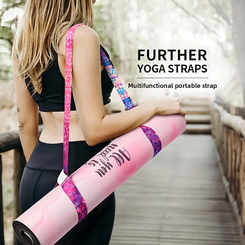 Adjustable Yoga Mat Strap, Durable Sports Mat Carry Strap, Strong Pilates Harness, Colorful Stretch Band, Essential Fitness Accessory