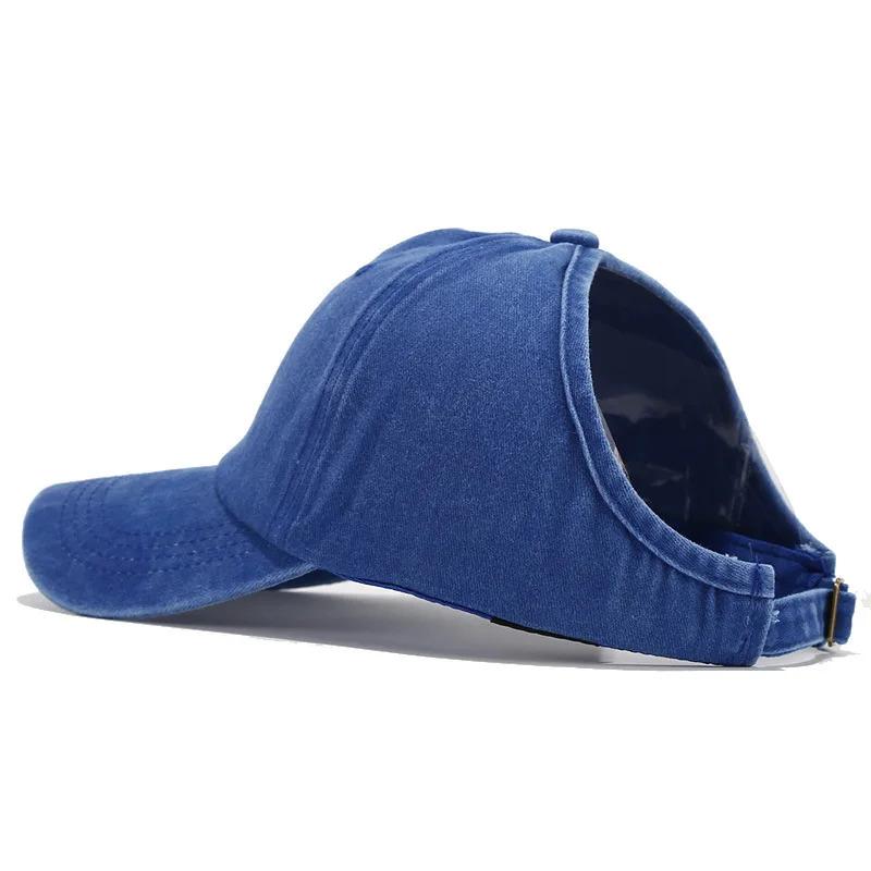 1pc Retro Washed Backless Baseball Cap for Women,Summer Outdoor Sports Ponytails,Stylish and Versatile Sun Hat for Daily Wear