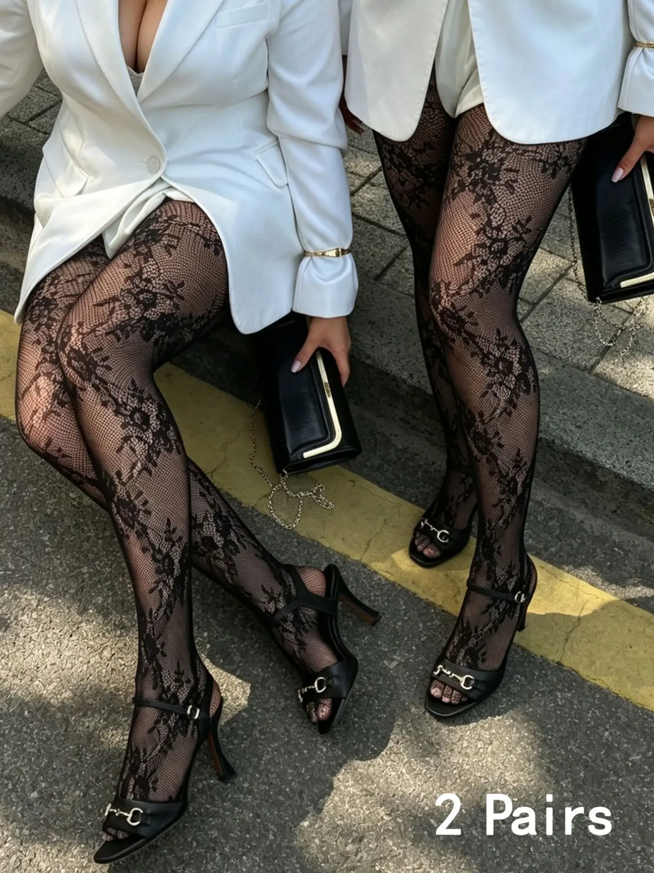 2 Pairs Women's Unique Net Socks, Thin Stockings, Perfect for Daily Wear, Halloween, Bar, Various Party Holidays