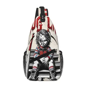 Chucky Large Capacity Sling Chest Bag for Daily Commute, Outdoor Hiking & Business, Cartoon Casual, for School & Tablet, Gift for Women and Men