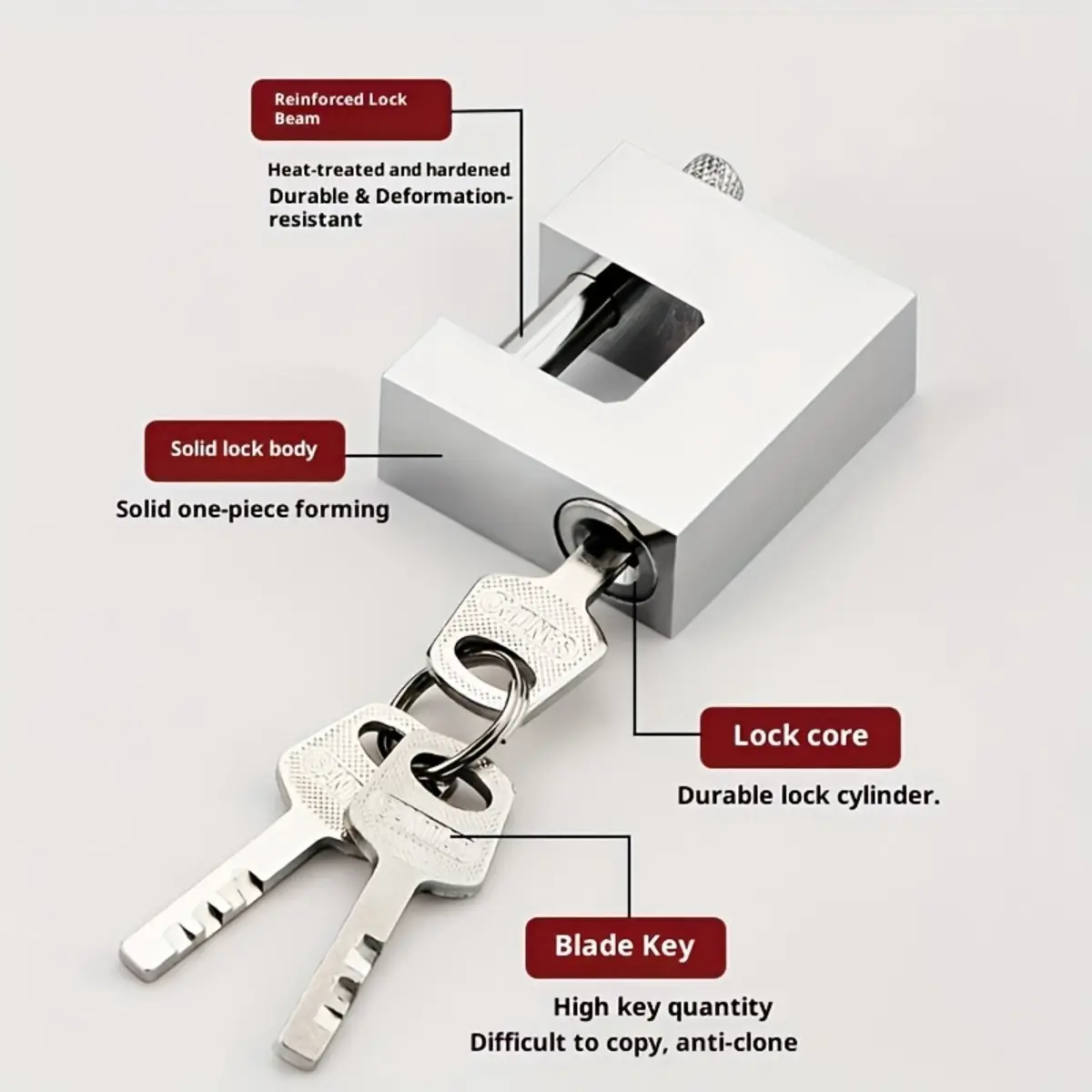 Heavy Duty Hardened Steel Padlock Set of 4 - 40mm Anti-Theft Weatherproof Safety Lock - Ideal Shackle Protected Anti-Cut Storage Solution for Outdoor Gates, Toolbox and Trucks - Sleek Tactical Sturdy Lock Weather Resistant Padlock
