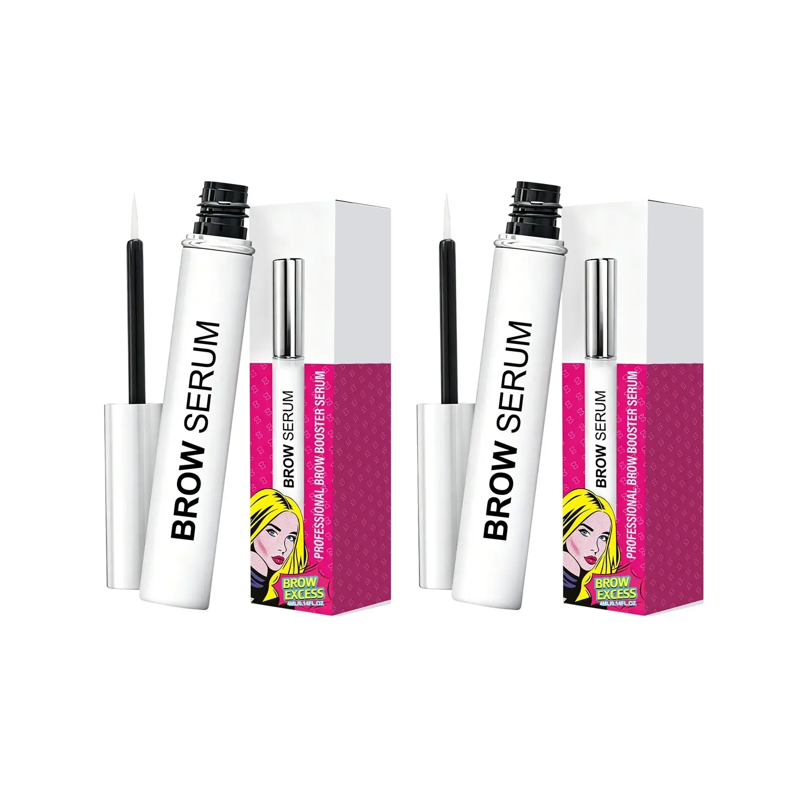 Brow Care Liquid (4ML/4ML*2), Moisturizes Brow Skin, Natural Hair Flow, Convenient Daily Use, Ideal for Smooth and Healthy Brows