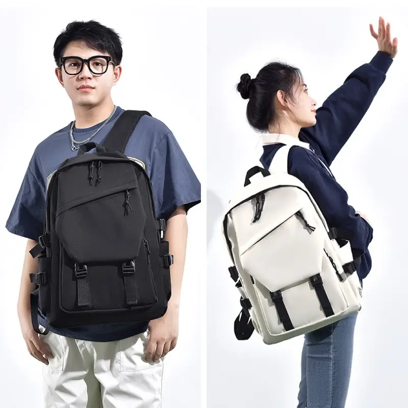 Trendy Backpack, Simple Gift Bag, Waterproof Large Capacity, Campus Commute Laptop Backpack, Unisex, Minimalist Workwear Style, Waterproof School Backpack