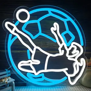 Football Neon Light, Adjustable Football LED Neon Lamp, Soccer Nightlight for Boys' Room, Sports Theme Decor for Home Bedroom, Game Room, Dorm, Club, Fan Zone