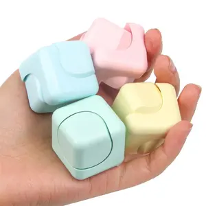 Plastic Fidget Spinner Toy Office Travel Stress Relief Helps with Anxiety Autism Stress & Focus– Desktop EDC Adults Cube.