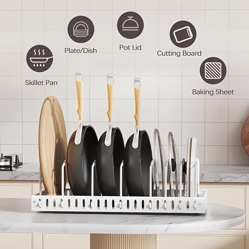 2pcs Kitchen Pull-out Cabinet Storage Box, Cabinet Pot Storage Box, And Storage Cabinet, with 8 Adjustable Dividers And Multifunctional Drawer Organizer, Suitable for Food Storage Rooms, Bathrooms, And Bedrooms