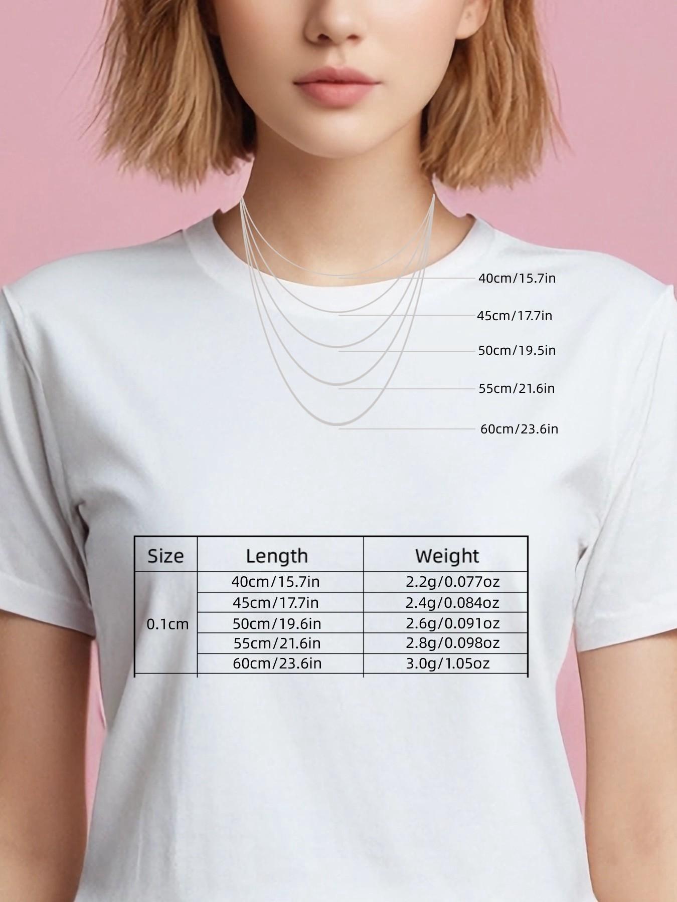 S925 Sterling Silver Minimalist Chain Necklace, Daily Wear Necklace, Fashionable Necklace for Women & Men, Trendy All-match & Exquisite Jewelry for Birthday Gift