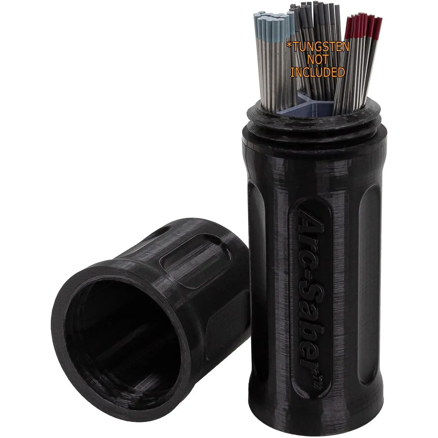Arc-Saber Tungsten Electrode Storage Solution - Super-Sized HDPE Plastic Base with Tungsten Rods Divider Set, Tungsten Storage