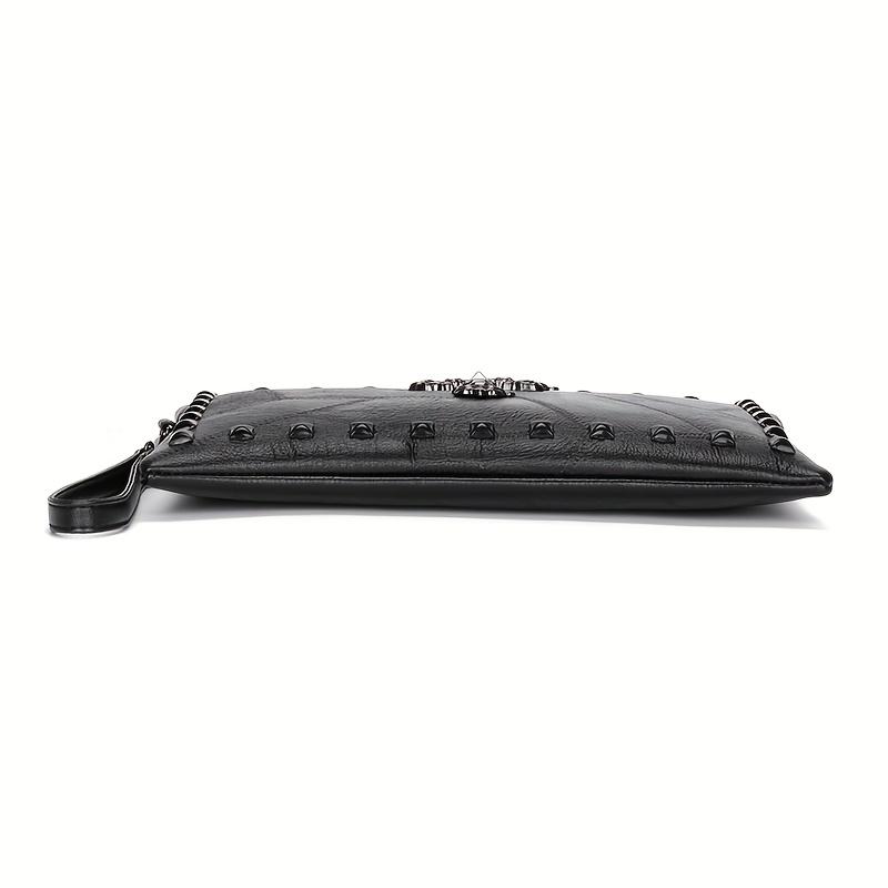 New style men's bag, fashionable and versatile women's bag, rivet envelope clutch, small bag, large capacity hand-held bag