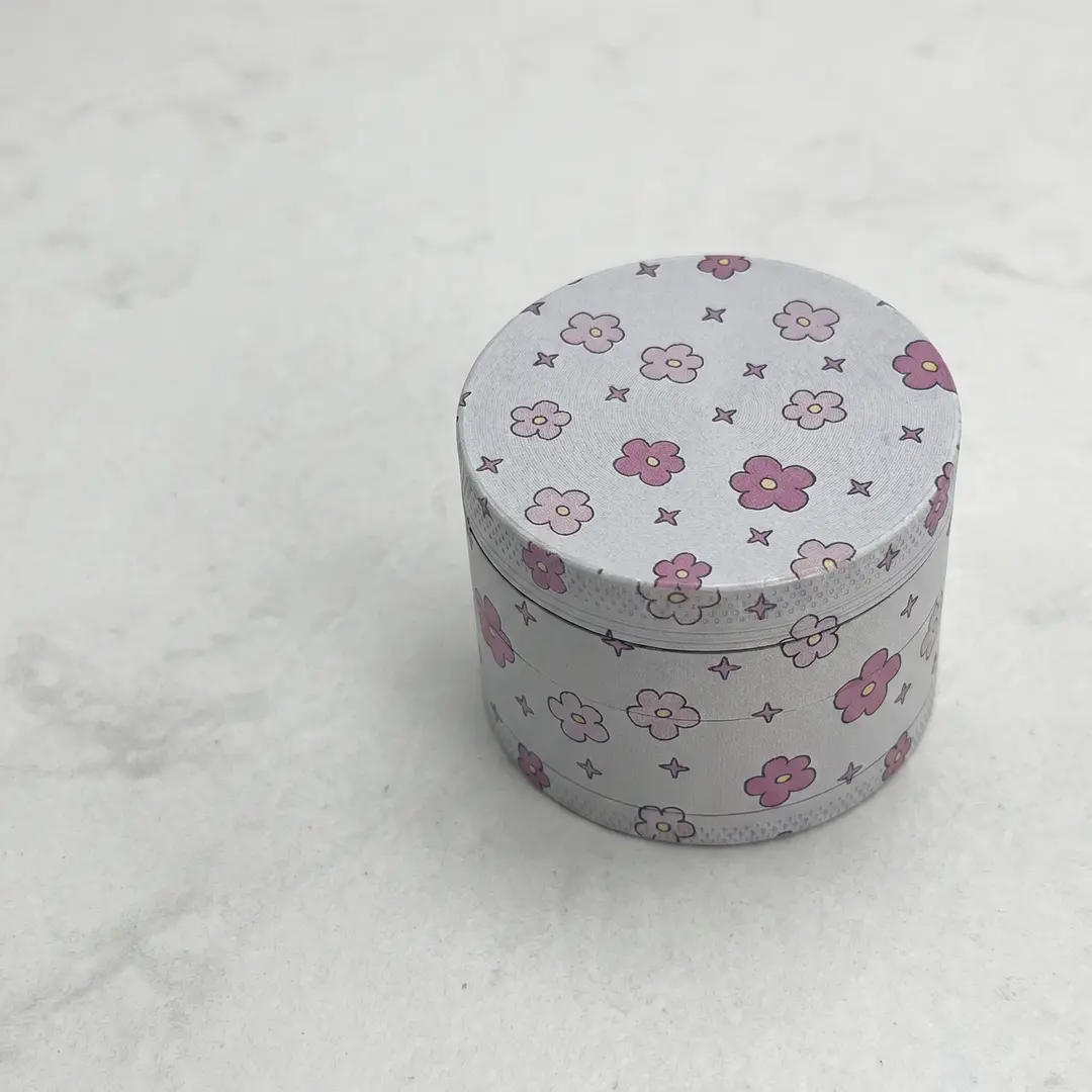 1.97 inch 50mm Floral Pattern E Metal Manual Spice Mill Four Layer Salt Pepper Grinder Zinc Alloy Kitchen Seasoning Tool Gift