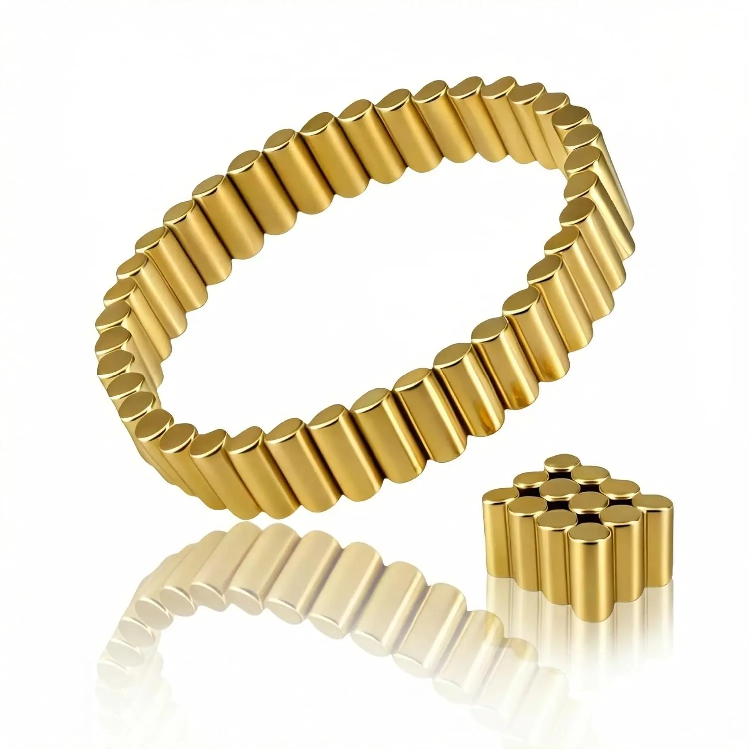 50pcs Gold Neodymium Cylinder Magnets, 0.17"*0.35" Tiny Rod Magnets| for Whiteboard, Fridge, Crafts, Map - for Bracelets, Rings & Jewelry for Men &