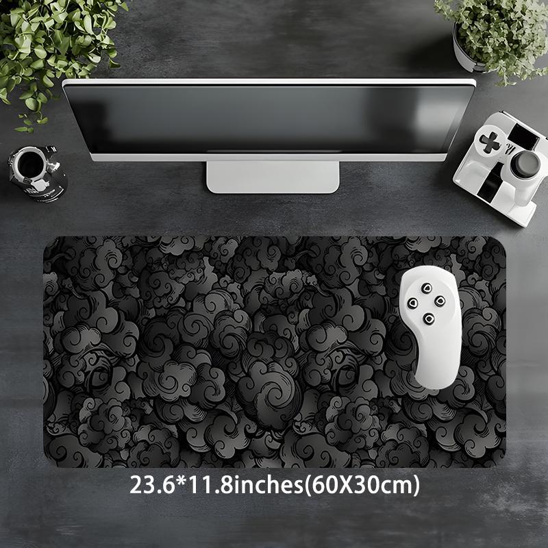 Cloud Pattern Rectangle Gaming Mouse Pad, Non-Slip Rubber Base Desk and Keyboard Mat for Home Office and Game Room, Gaming Desk Accessory, Office Desk Accessories