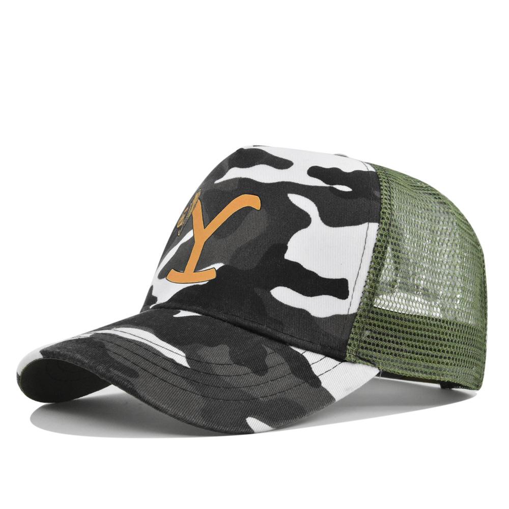 Cross-border Yellowstone baseball cap, silk-printed Yellowstone mesh cap, printed duckbill cap, unisex washable breathable sun hat