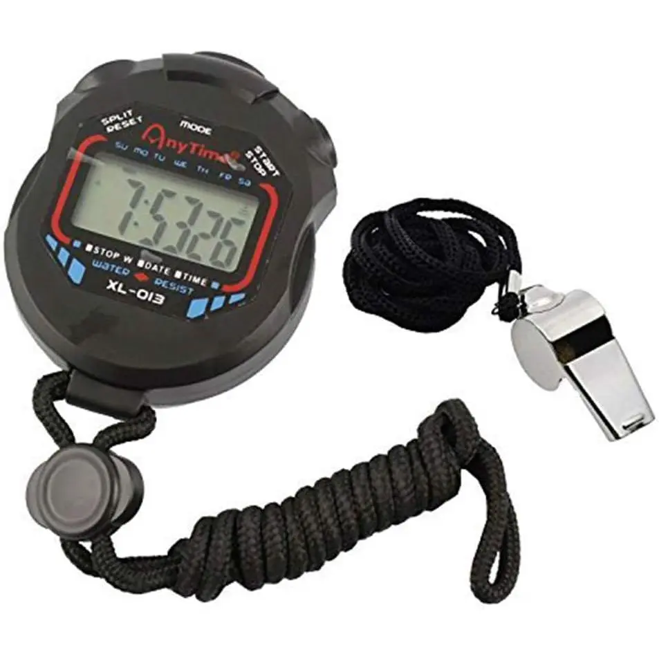 and Referee Digital Stopwatch Timer/W Bonus Stainless Steel  Whistle with Lanyard