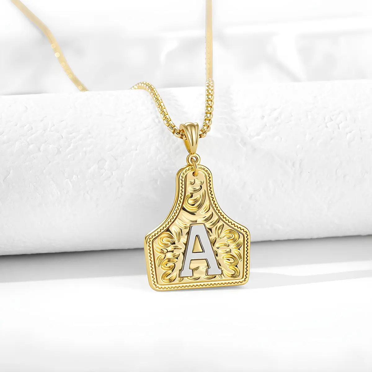 Unisex Initial Letter Pendant Necklace, 14K Gold Plated Geometry A-Z Capital Monogram Pendant Adjustable Chain Festivals, Birthdays, and Special Occasions Party Jewelry Holiday Gift