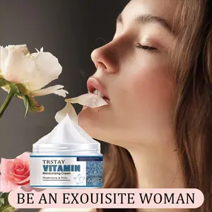 Trstay Chamomile Soothing Moisturizing Cream, Double Hyaluronic Acid, Glycerin & Sorbitol, Gentle Dry Skin Repair, Ideal for All Skin Types