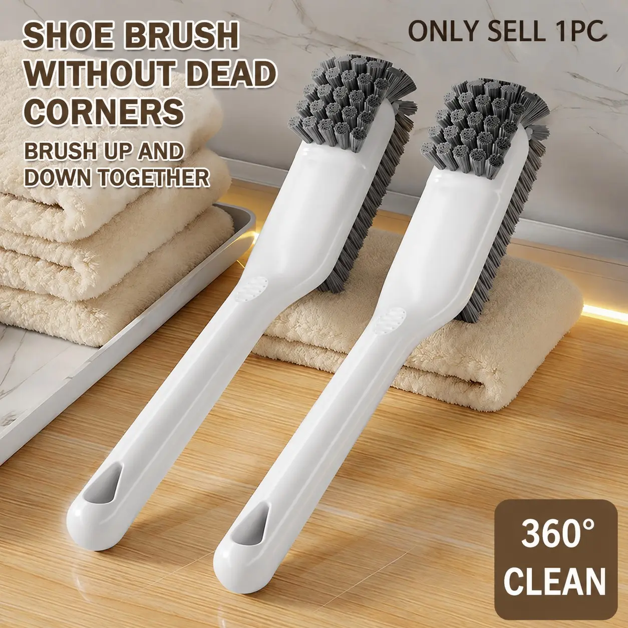 Professional Cleaning Shoe Brush, Cleaning Supplies, Multifunctional Long Handle, Soft Bristle for Footwear Comfort, Ideal for Scrubbing and Cleaning