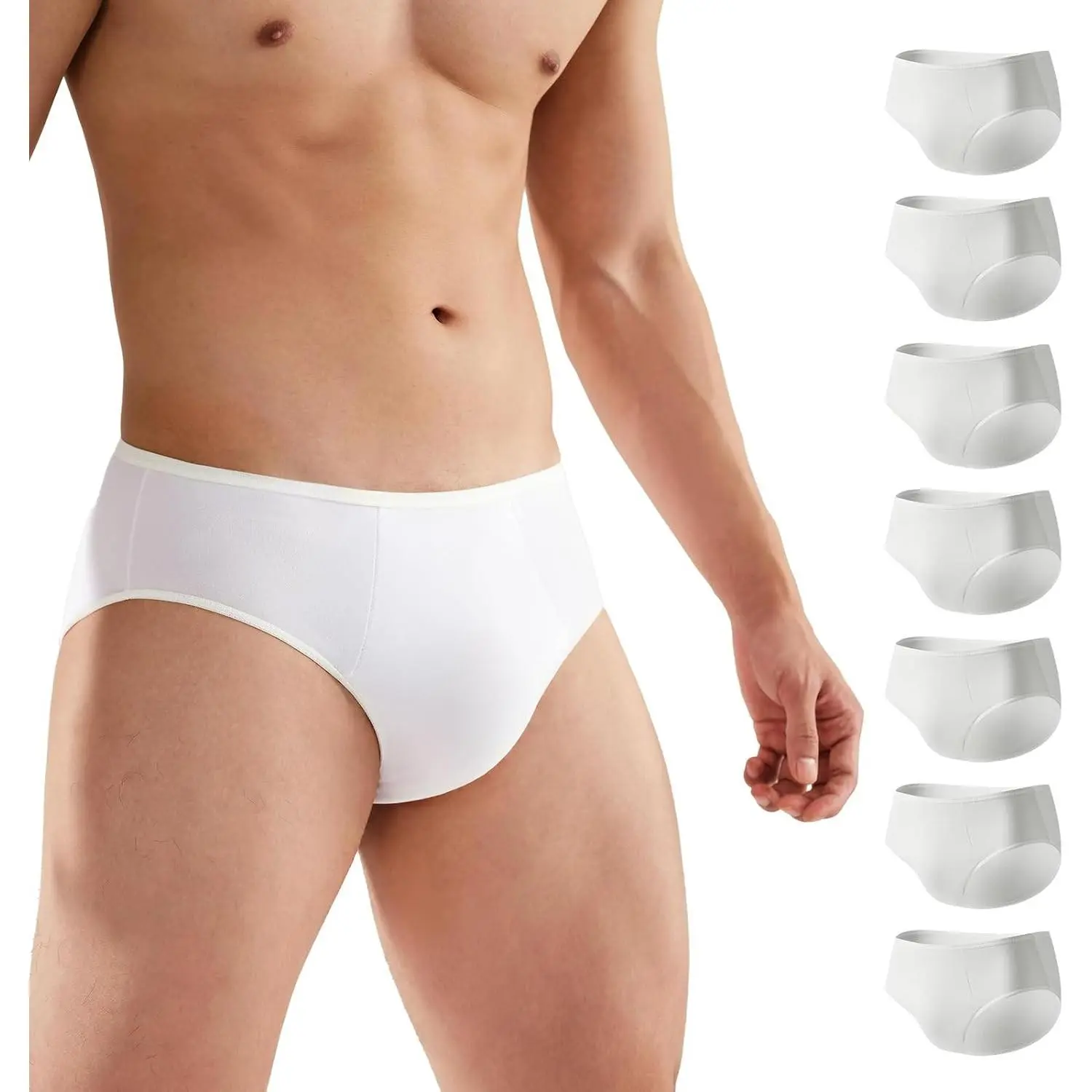Men's Disposable Stretchy Spandex Underpants - 7/14 Pack, Breathable, Comfy, Portable Menswear for Travel, Workout