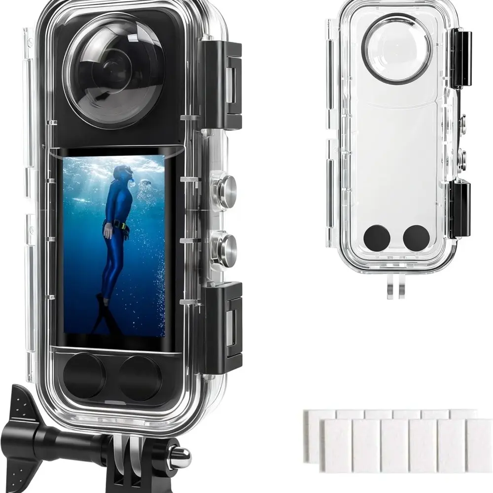 Waterproof Housing for Insta 360 X5, Action Camera 40m Diving Depth, HD Optical Glass Lens, Dive Housing for Underwater Photography, Full Protection, X5 Accessories