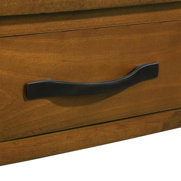 33.8'' Small Triangle Corner Table, Wood Corner Side Table for Small Spaces/ Living Room, 3 Tier End Corner Table with Solid Wood Legs, Brown(High end and high-quality)