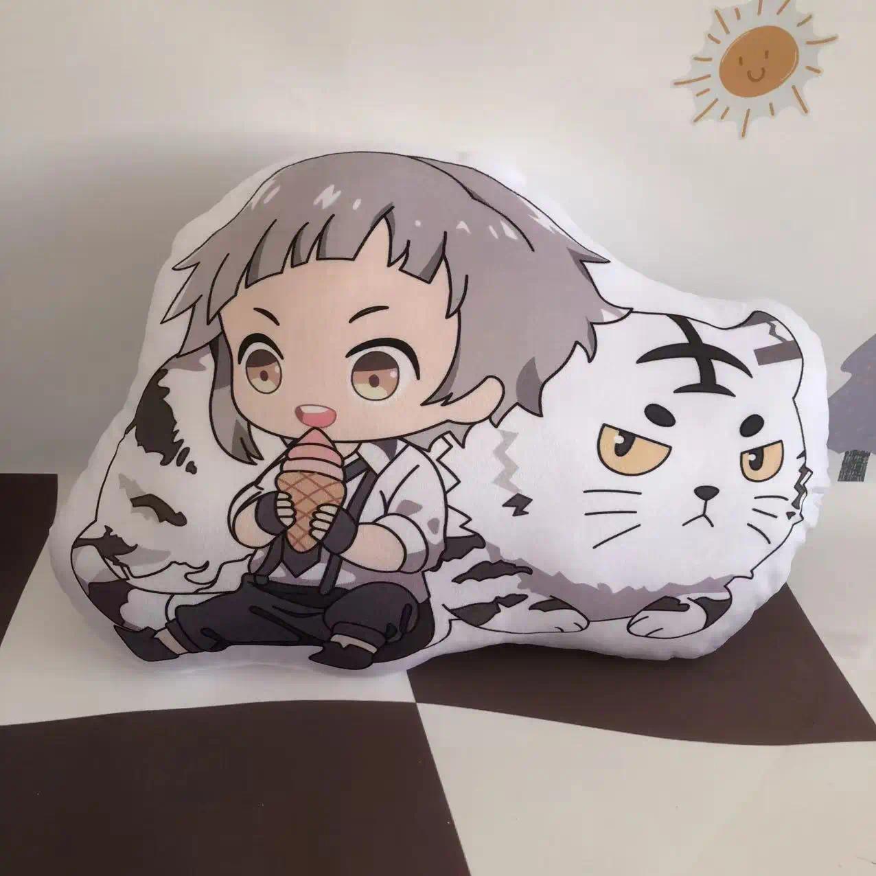 10cm Bungou Stray Dogs Dazai Osamu Nakahara Anime Figures Stuffed Plush Toy Doll Christmas Gifts Cosplay Kids