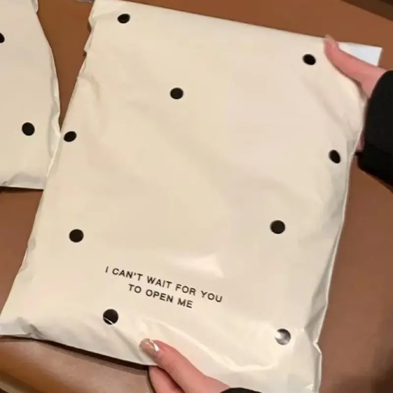 Dot Pattern Courier Bag, 10pcs/set Waterproof Thick Plastic Storage Bag Polymailers, Gift Wrapping Bag for Clothes, Books, Cosmetics, Clothing, Shoes, Postal Mailing Bags