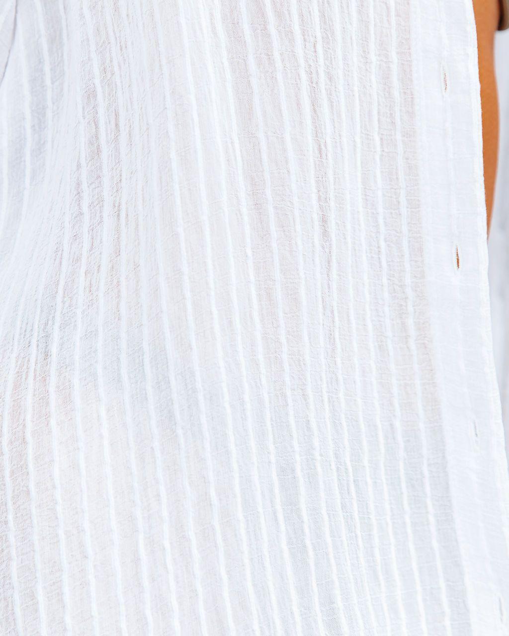 Women's Oversized Striped Sheer Shirt Beach Cover Up - Long Sleeve Button-Front Blouse for Summer Vacation,#ResortWear, Poolside Outfits & Beachwear,Shirt-style beach cover-up, vacation bikini sunscreen shirt