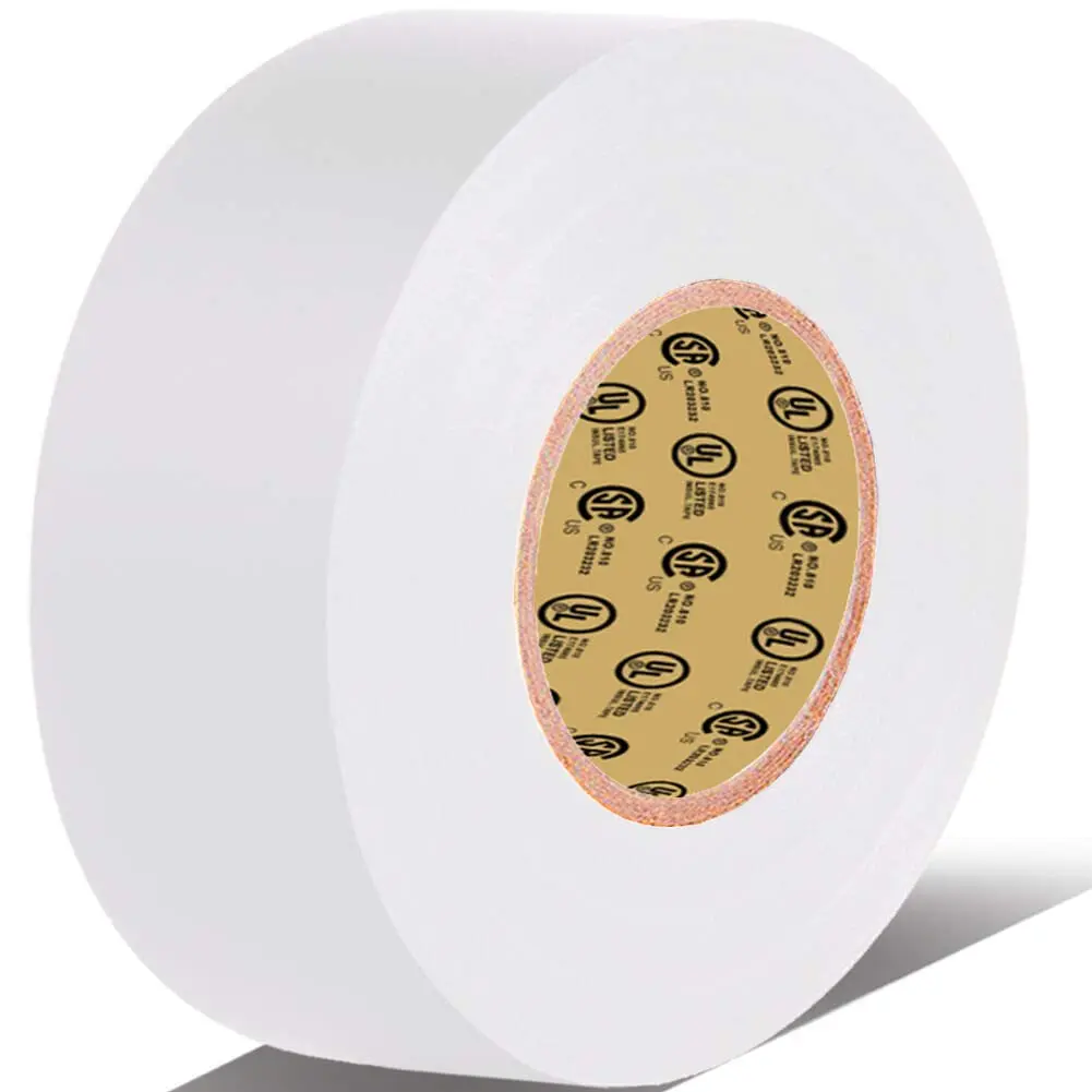 White Electrical Tape 3/4in x 66ft 7mil 600V UL CSA Certified |  flame retardant  adhesive, working temp 14℉-176℉, insulation tape for wiring repair