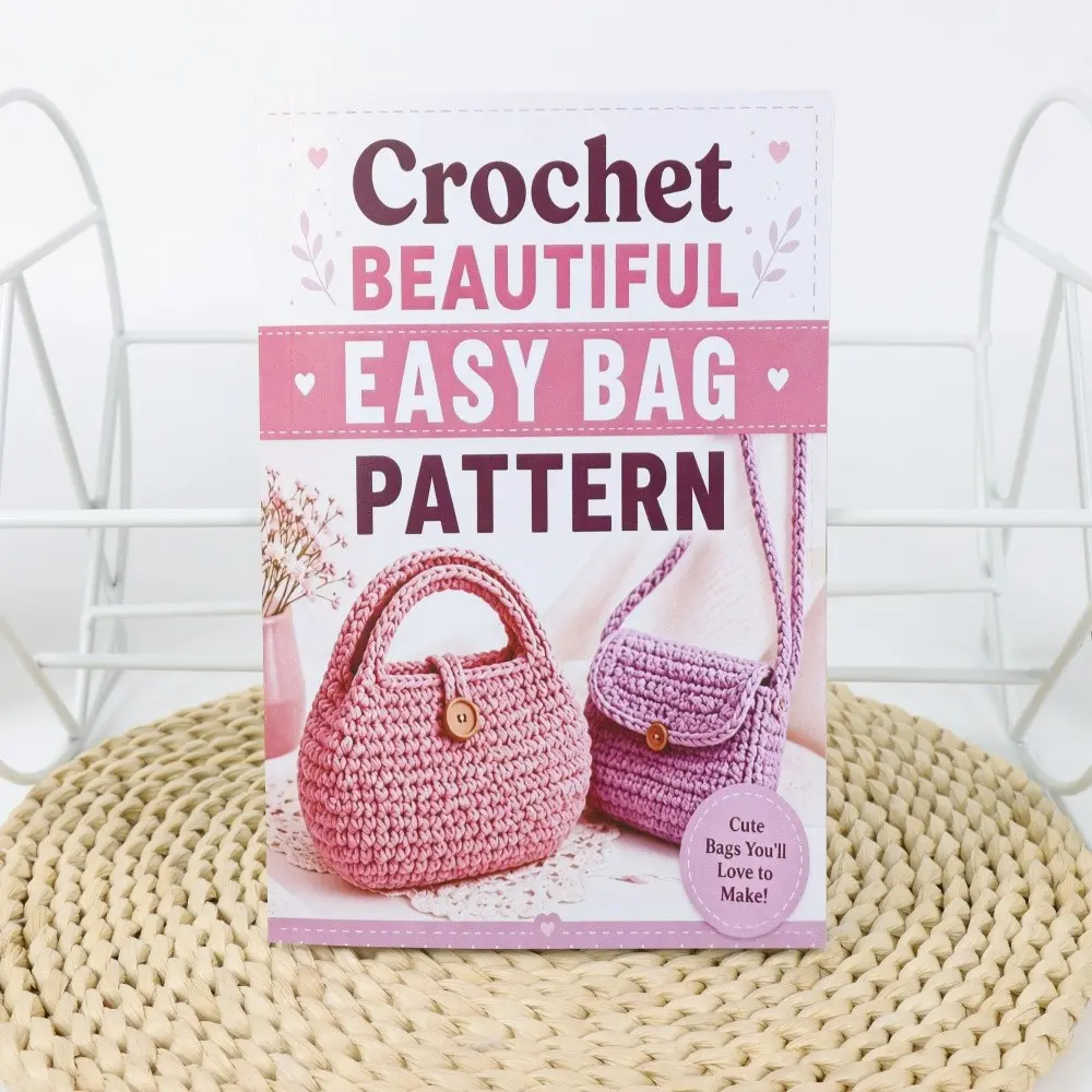 Crochet Tutorial Book, DIY Yarn Bag Patterns, Handmade Knit Pouch Guide, Beginner Crochet Handbook, Crossbody Bag Designs, Craft Lover's Manual