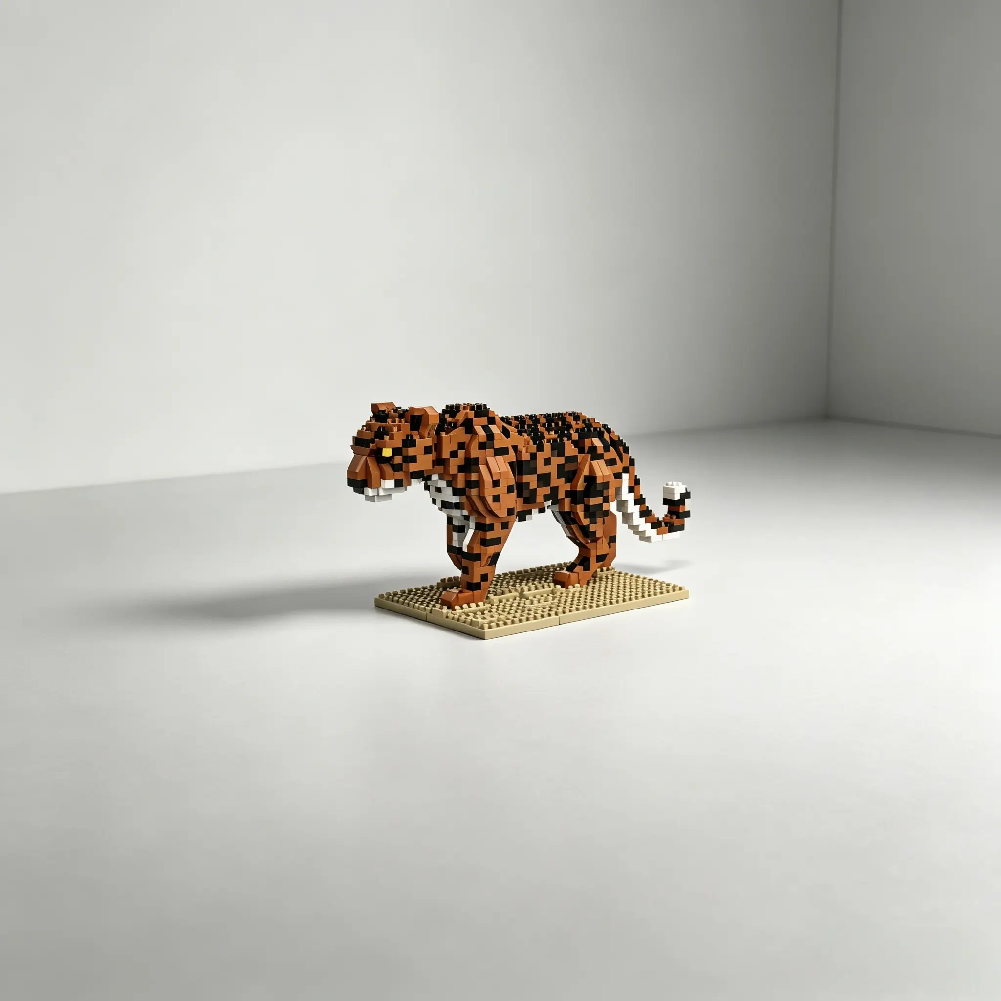 Cute Cartoon Animal Micro Mini Blocks, Stress Relief DIY Puzzle, Creative Realistic Shapes: Tiger, Lion, Giraffe, Perfect Gift for Animal Lovers