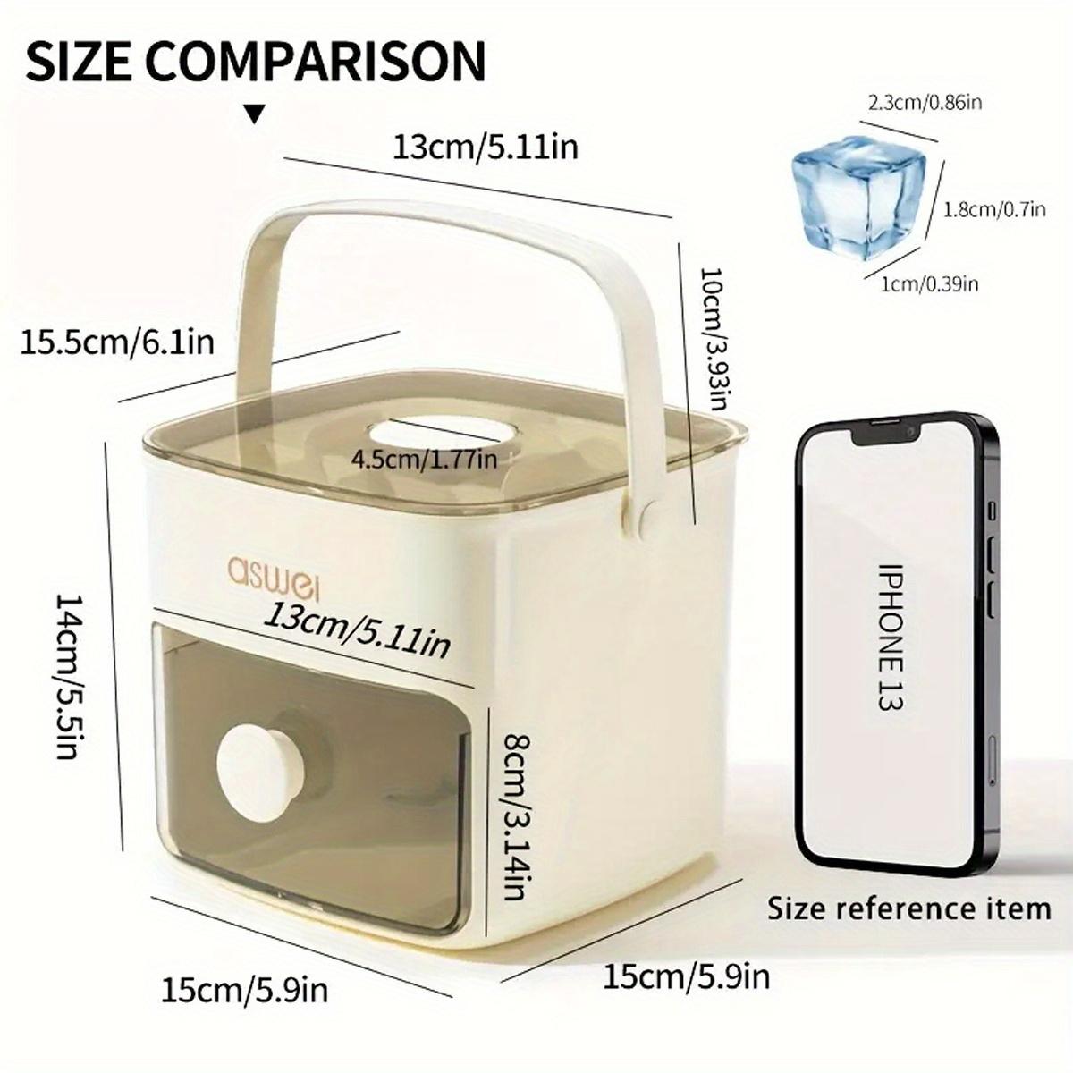 48-grid Ice Cube Maker, Large Capacity Double Layer Ice Cubes Maker, Ice Tray for Whiskey & Cocktail, Ice Molds, Kitchen Gadgets