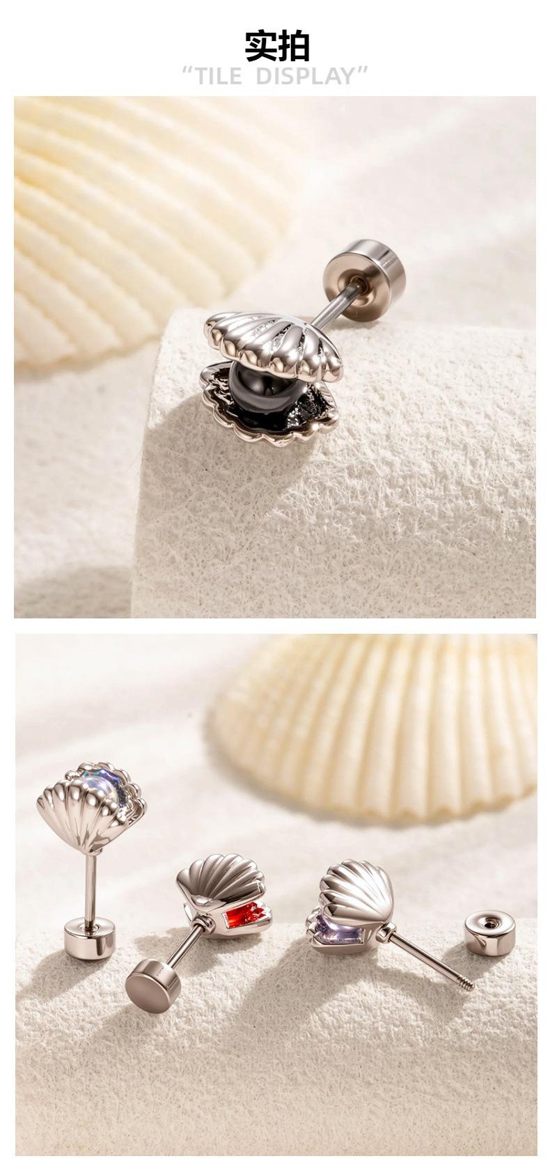 8Pcs 16G 316L Stainless Steel Shell CZ Internally Threaded Labret Set, ASTM F136 Titanium Lip Piercing Jewelry, Hypoallergenic Internally Threaded Nose Studs for Women Men