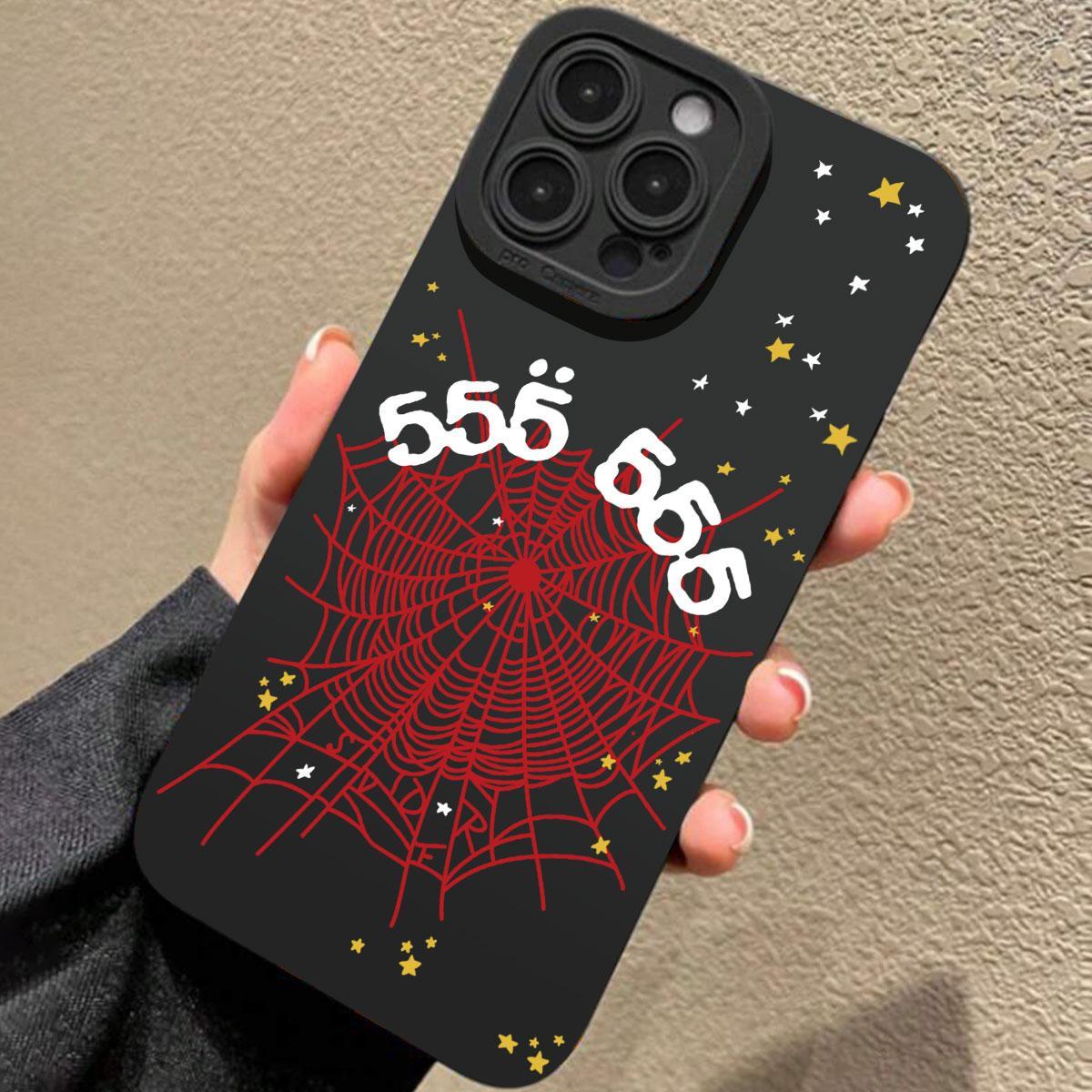 Spider Web Pattern Phone Case, Decorative Phone Protector Cover, Phone Accessories Compatible with iPhone 11 12 13 14 15 16 Pro Max