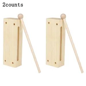 Orff Bangzi Square Dual Tone Rattle, Musical Toy for Kids, Educational Music Tool, Perfect for Early Learning & Playtime Fun