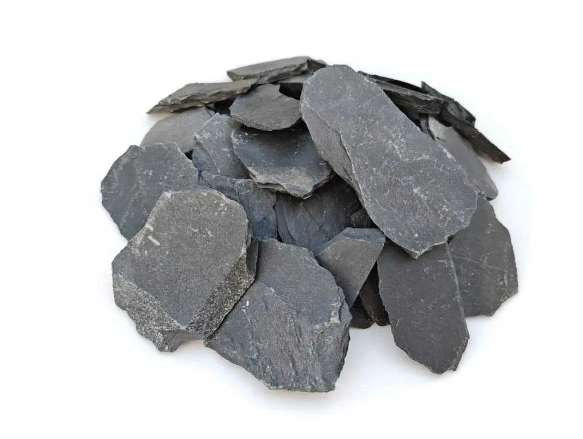 5.5LB 5-8 Inch Natural Slate Rocks PH Neutral Stone for Aquariums Landscaping Model Tank Decoration Amphibian Enclosures