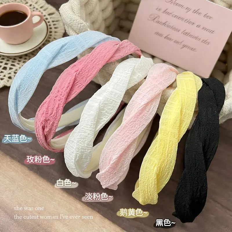 1PCS/5PCS/6PCS Macaron Twisted Rope Texture Grip  with Bumps Headband Hair Band