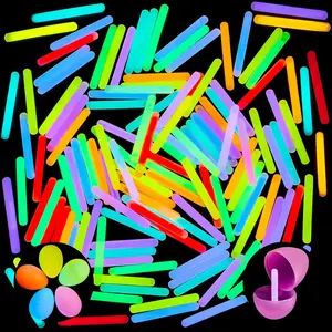 200 Mini Glow Sticks(1.7"), 8 Colors, Small Glow in The Dark for Easter Eggs Party Favors,Easter Basket Stuffer Party Pack, Weddings Classroom Decorations Prizesfidget toys