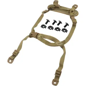 4-Point Helmet Retention System Chin Strap with Bolts and Screws, Four-Point Strap, Compatible with Fast Tactical MICH IBH Helmets for American Football Sports & Outdoor Use