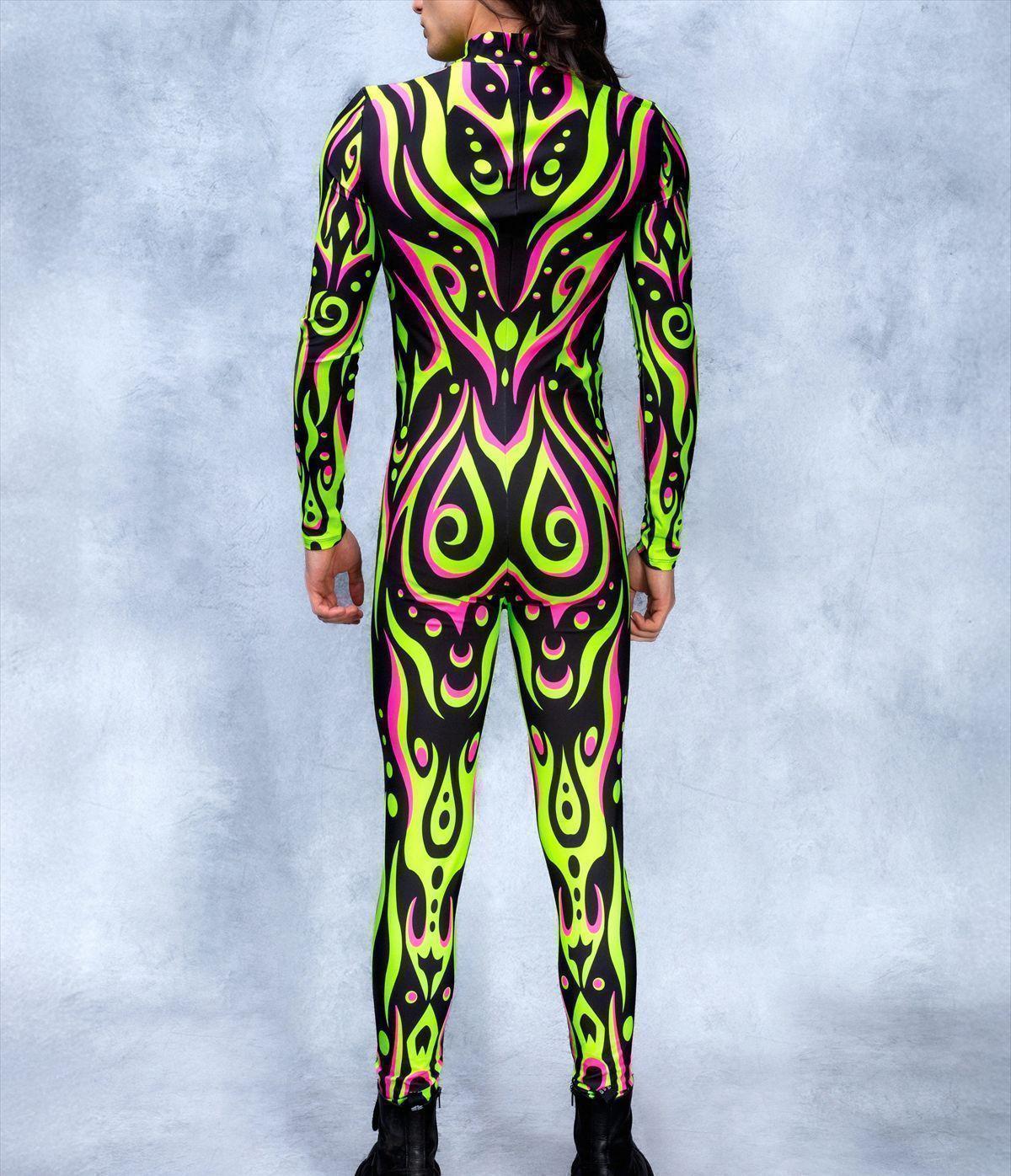 Halloween Party Performance Costumes 3D Printed Tights Jumpsuit for Men Anime Cosplay Clothing Party Carnival Festival Outfit