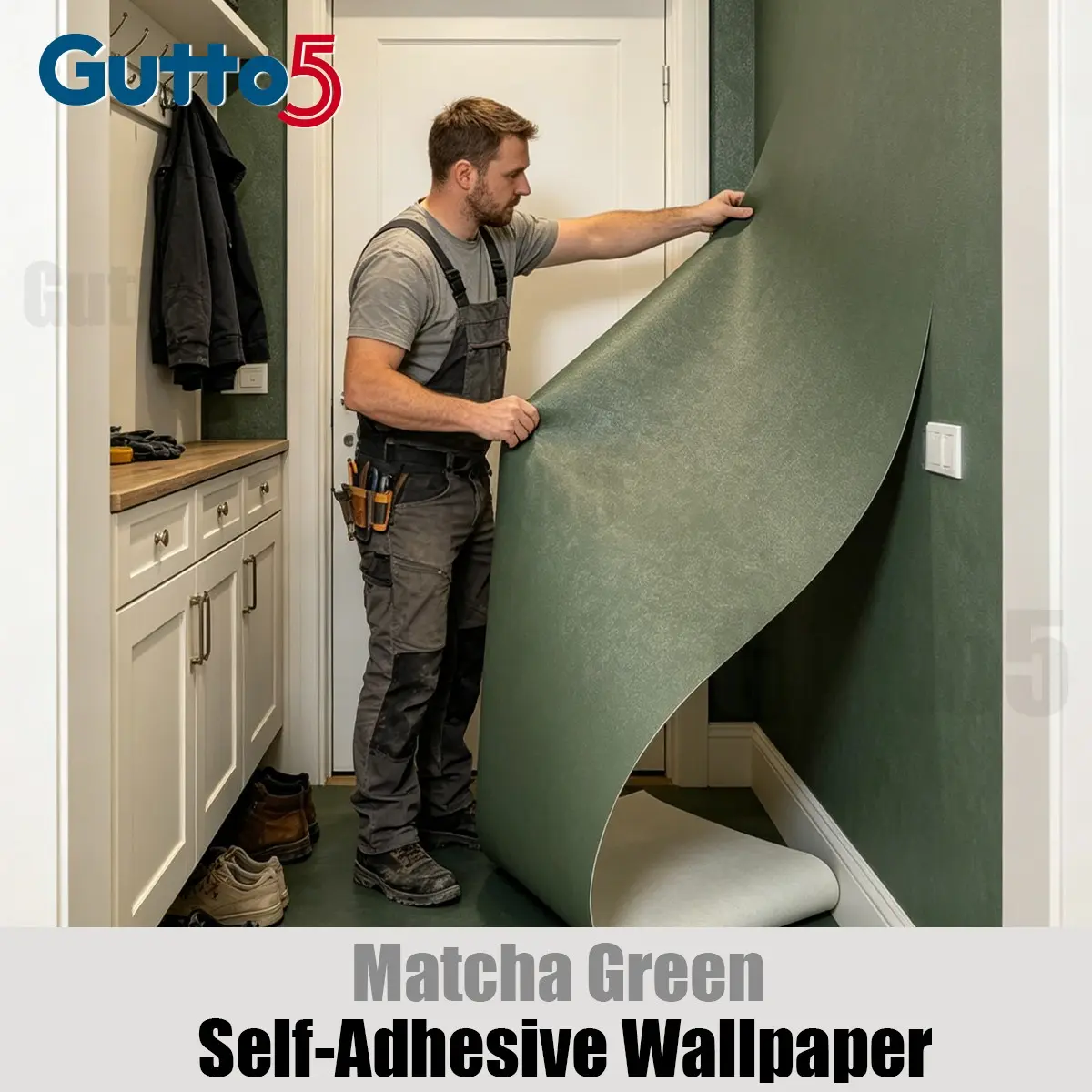 No Residue Removable Matte Peel and Stick Wallpaper, Self Adhesive Fridge Decor Stickers, Moisture-Proof for Kitchen Cabinets & Home Walls