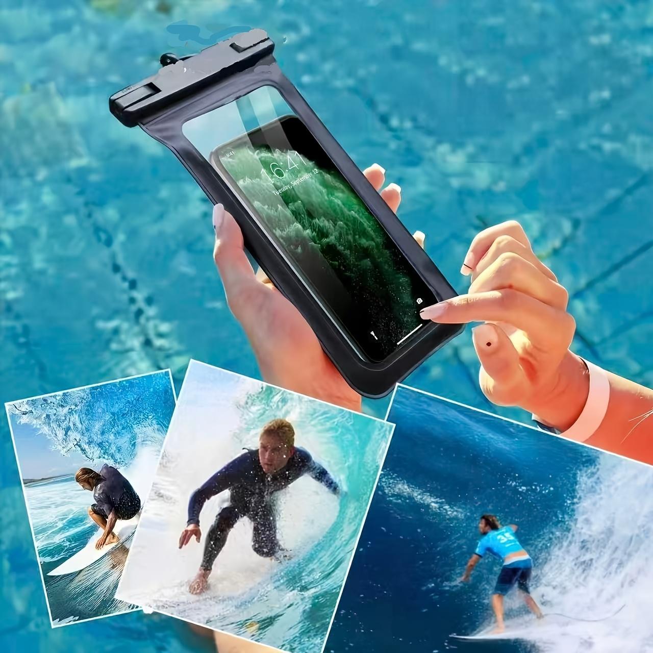 [ 1 Waterproof Phone Pouches with 1 Lanyards] Touchscreen-Compatible Waterproof Phone Pouch Set (with Lanyard) — Ideal for Swimming, the Beach, or Kayaking — Fits All Phones Up to 7 Inches in Size.