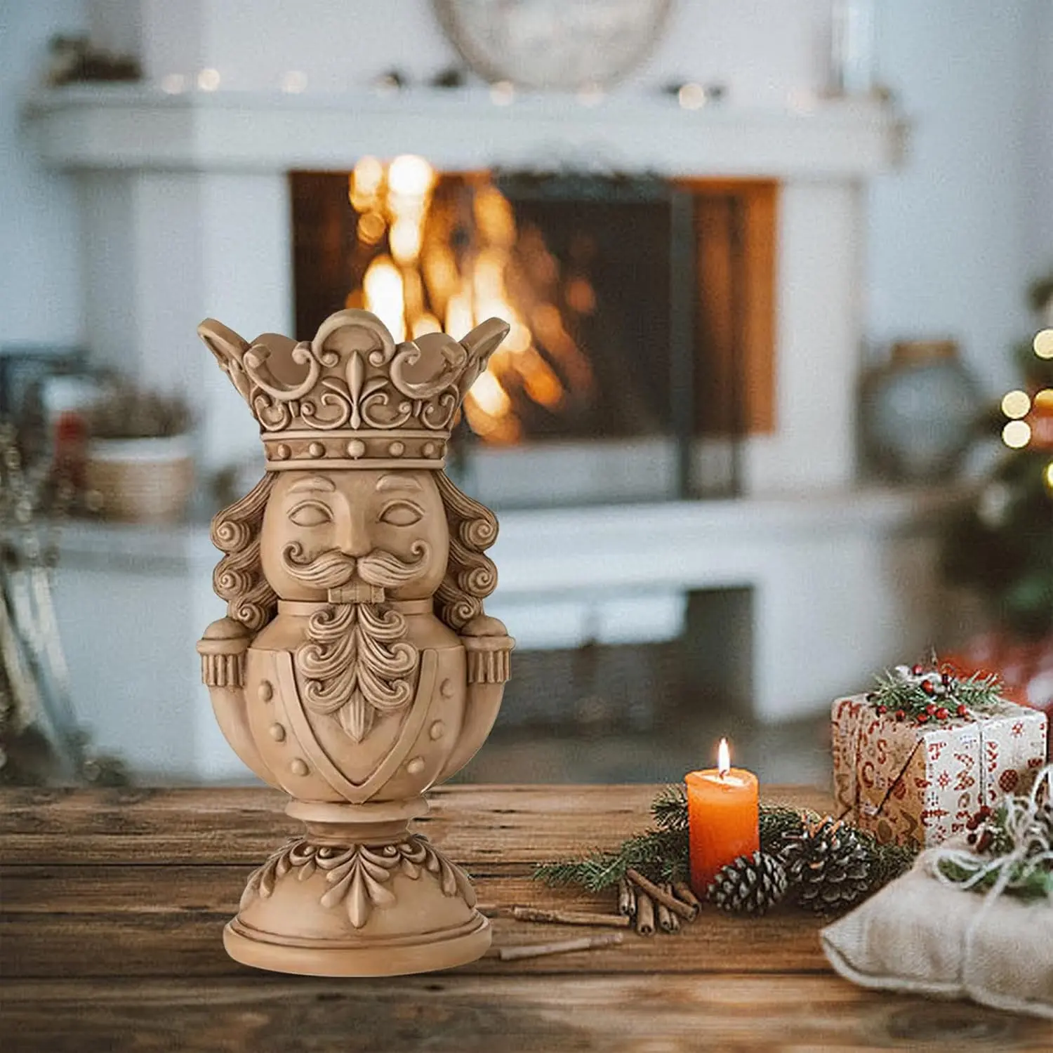 Resin Nutcracker Candle Holder, Scented Candle Tray, Home Christmas Table Decor, Desktop Candle Holder, New Design, Candle Stands