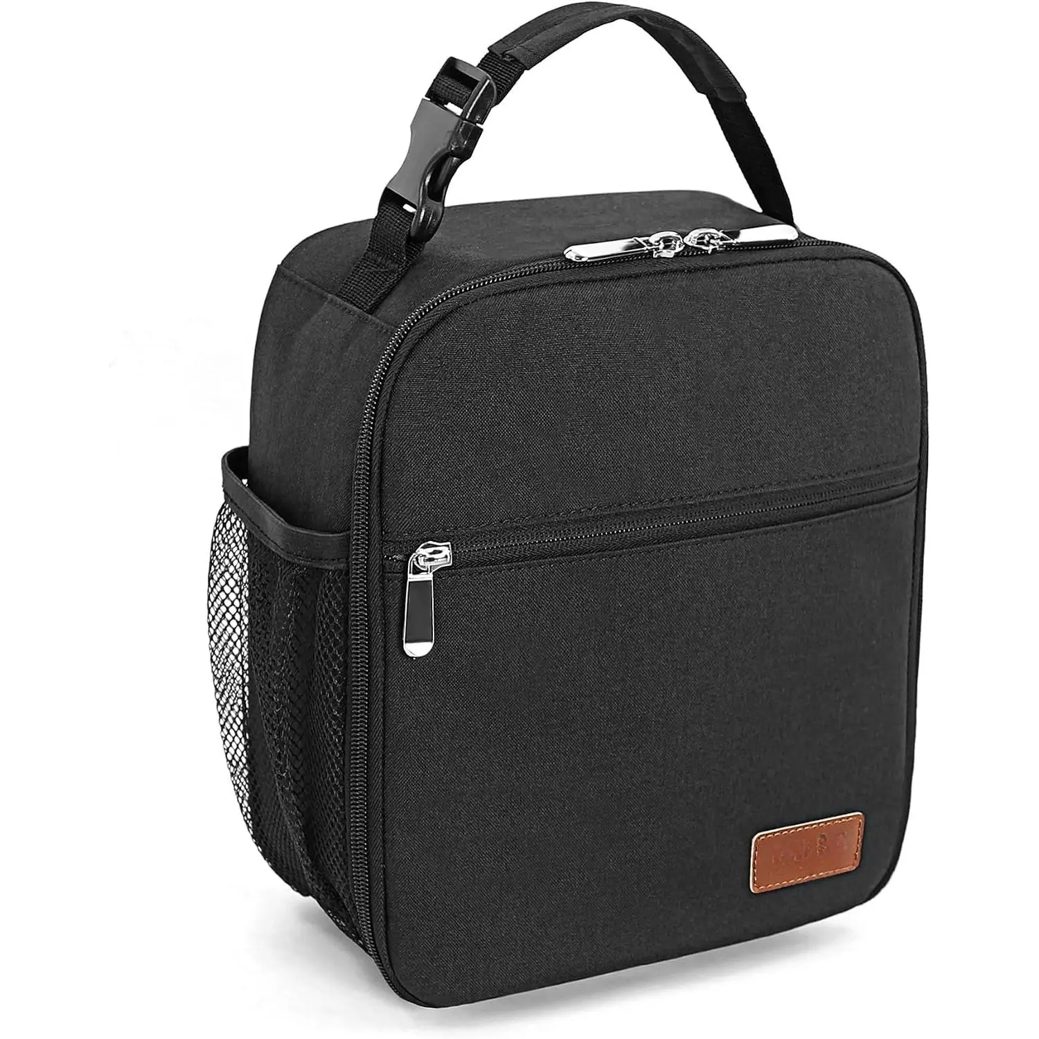 Lunch bag for Men Women Adults Small for Office Work Picnic -  Portable Lunchbag, Black